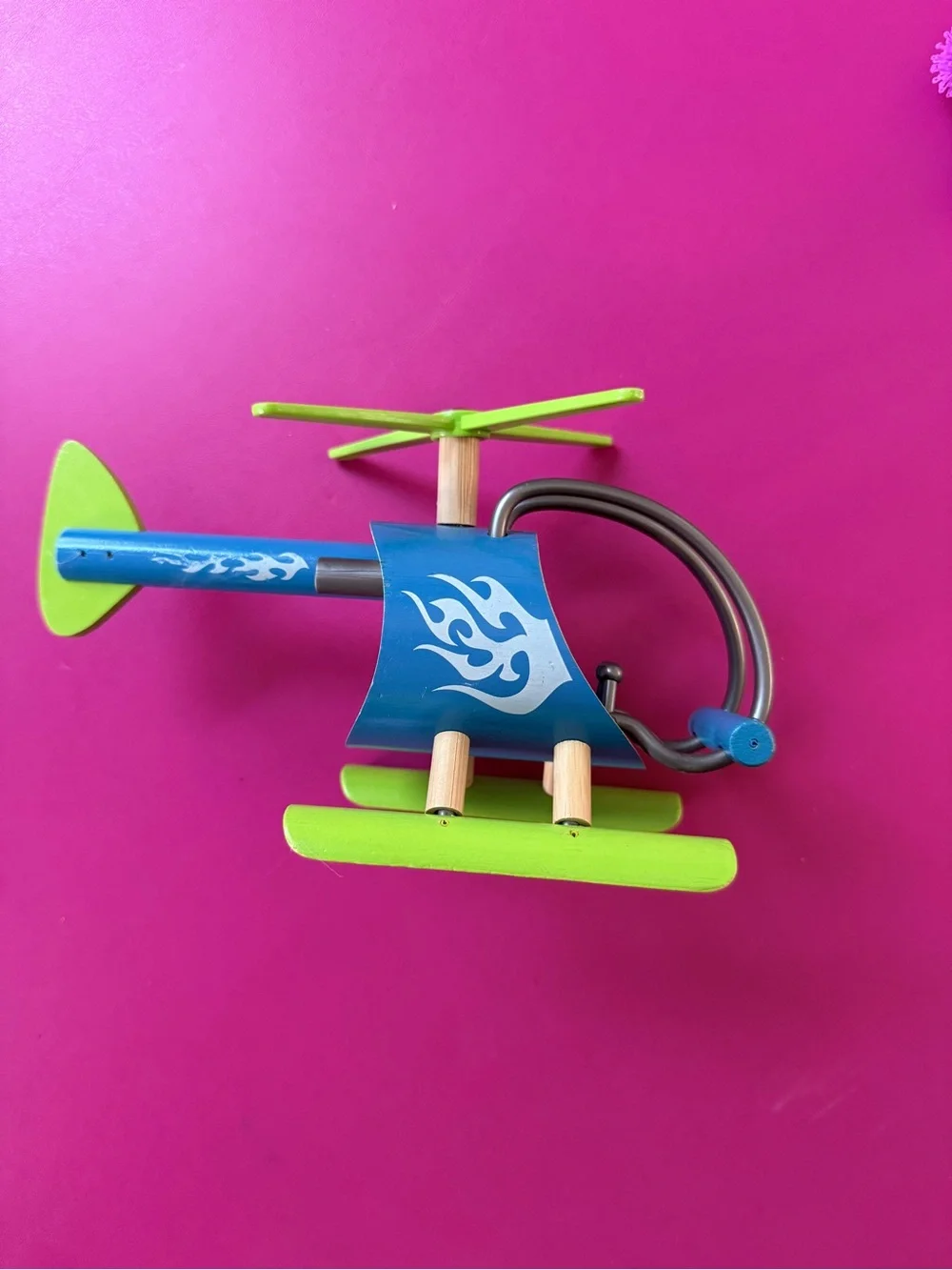 Hape Helicopter Rare Bamboo Sustainable Eco-Friendly Non Toxic